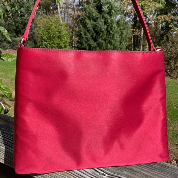 Vintage Kate Spade Cranberry Color Shoulder Bag. 8 X 11.  Pre-loved. - Picture 5 of 14